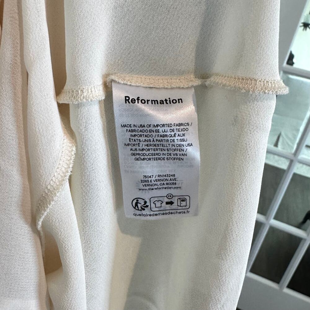 Reformation Jeany Silk Maxi Dress NEW Ivory Fior Di Latte Satin Halter Gown S - Picture 7 of 7